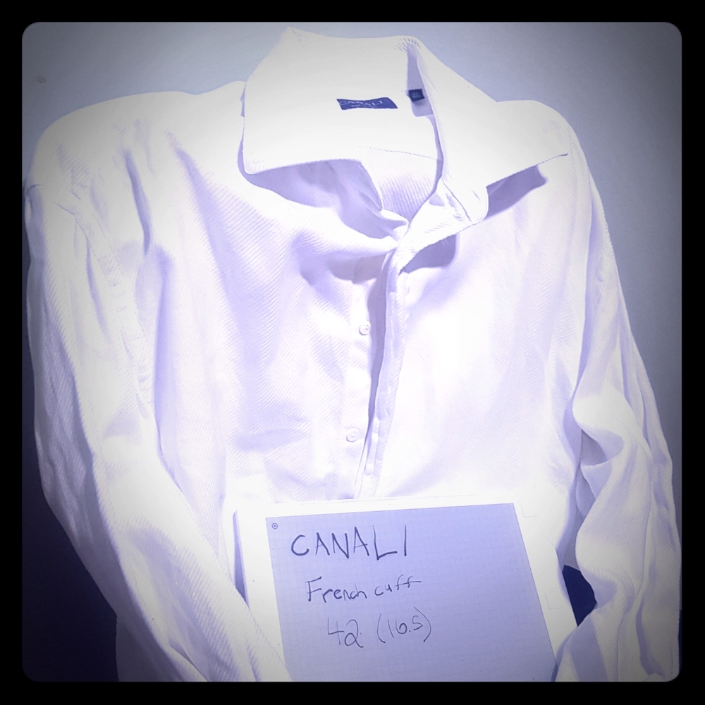 Canali white french cuff dress shirt